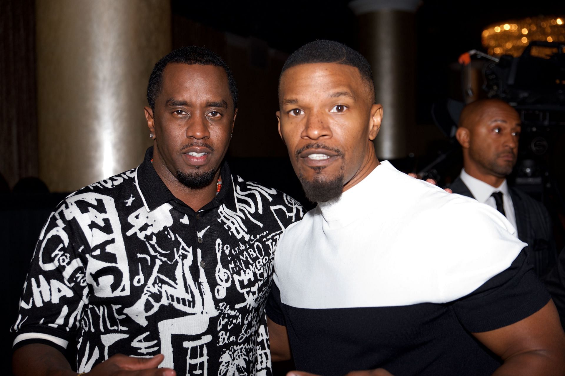 Jamie Foxx with Sean 'Diddy' Combs at an event together (Image via Getty)